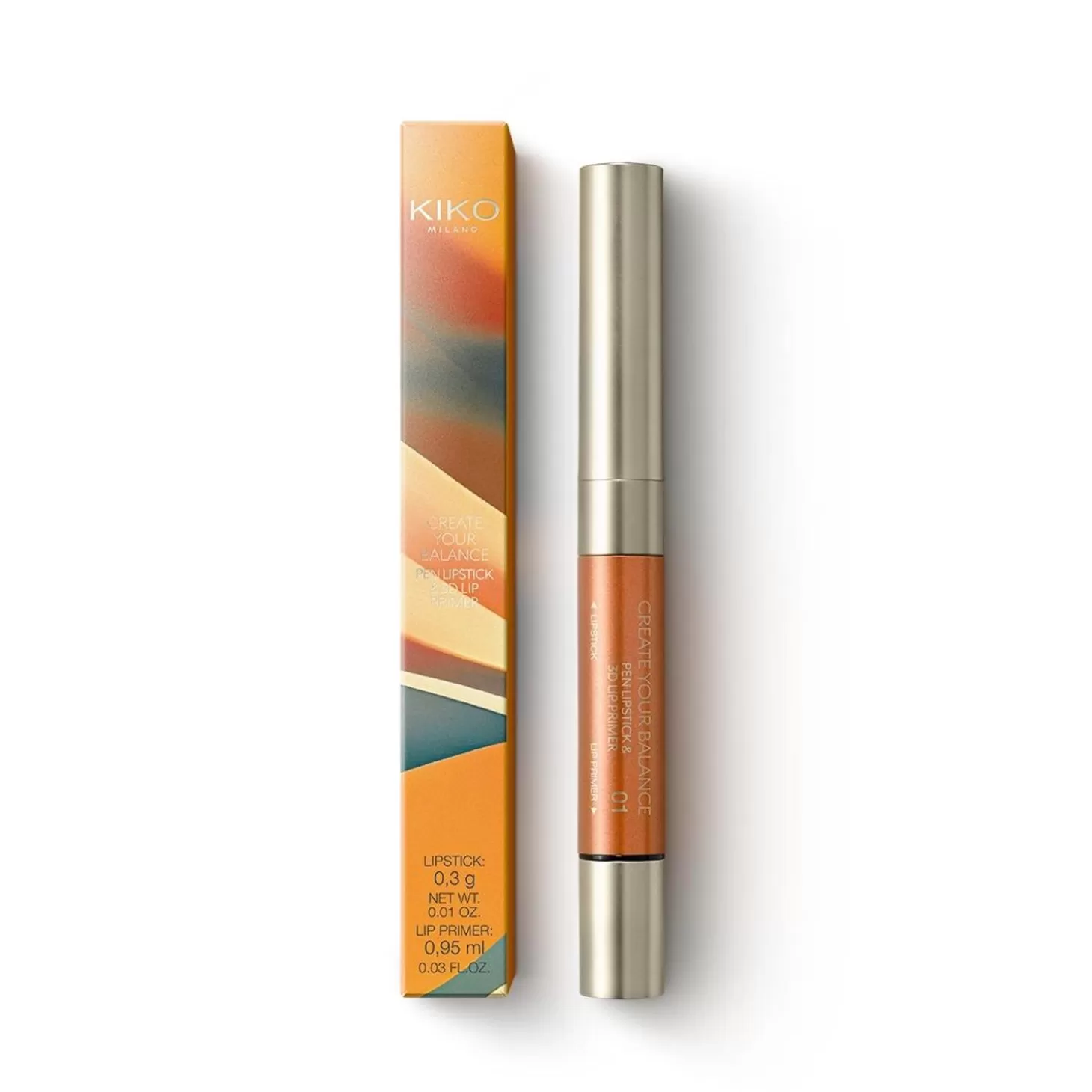 Create Your Balance Pen Lipstick & 3D Lip Primer-KIKO Milano Hot